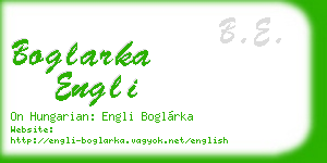 boglarka engli business card