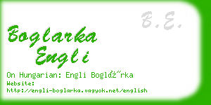 boglarka engli business card